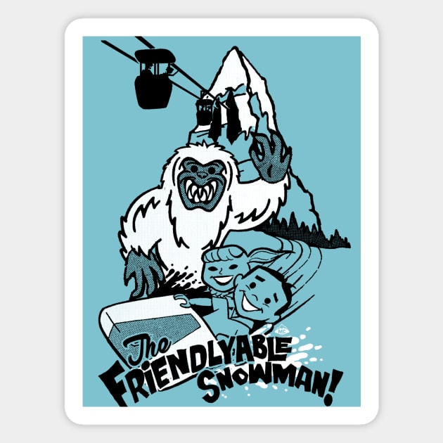 The Friendlyable Snowman Magnet by SkprNck